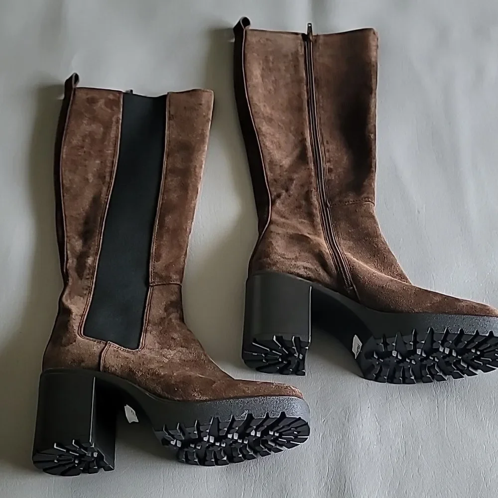 Steven Madden Deegan Women's High Knee  Brown Boots 10M